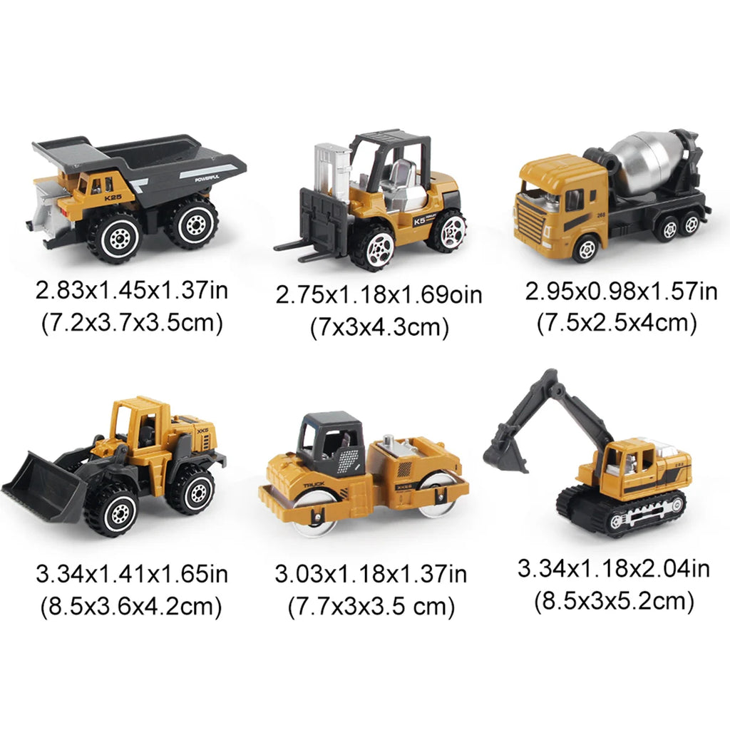 6-in-1 Engineering Truck Model Set