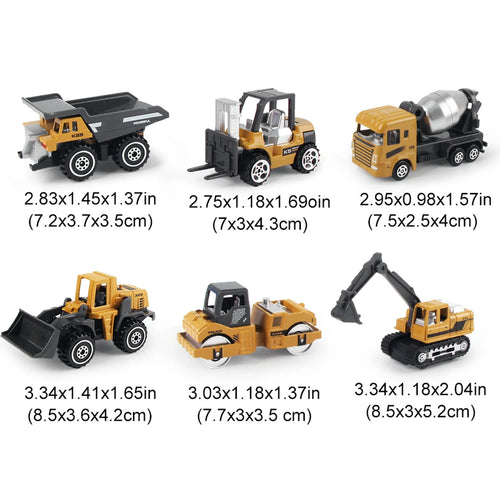 6-in-1 Engineering Truck Model Set