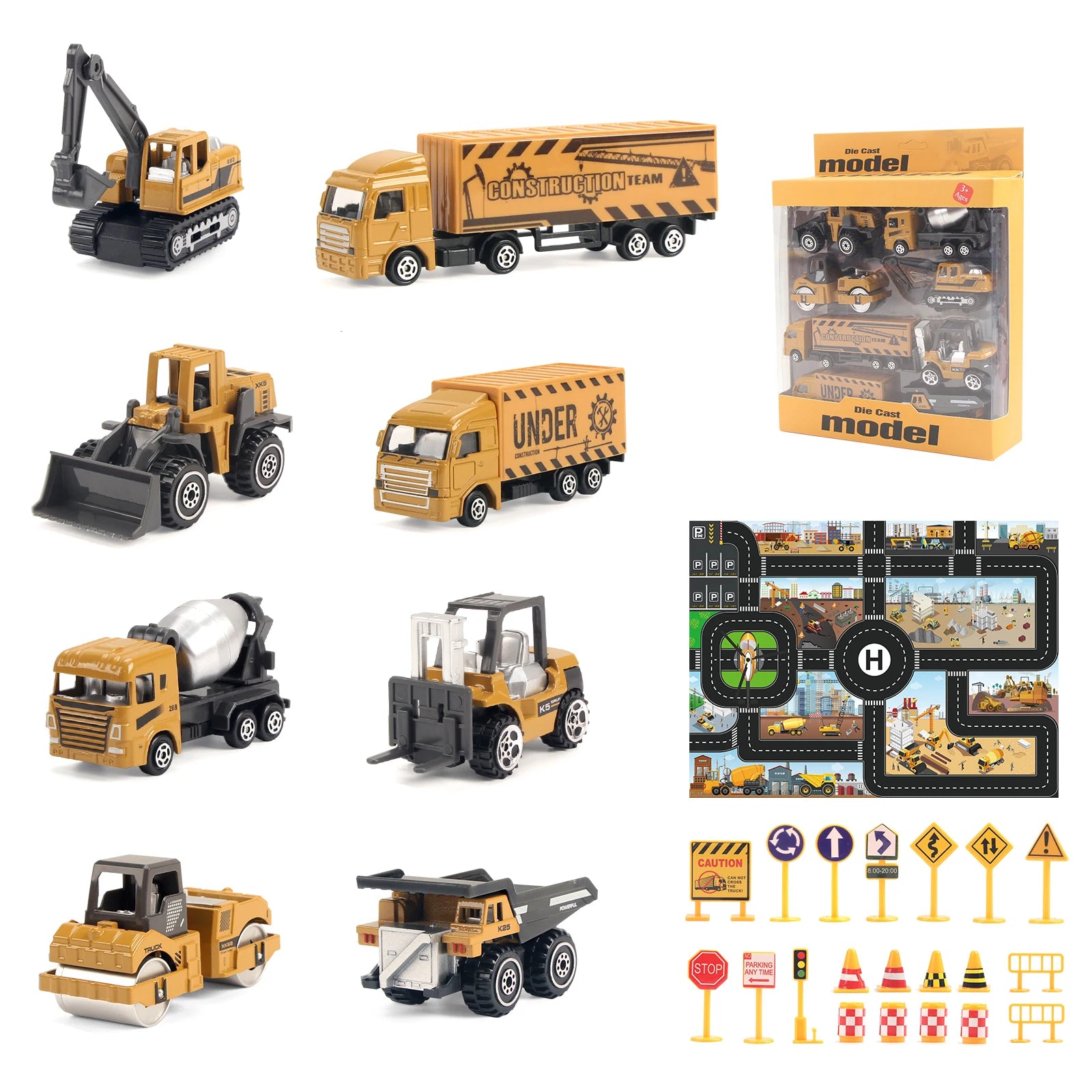 6-in-1 Engineering Truck Model Set