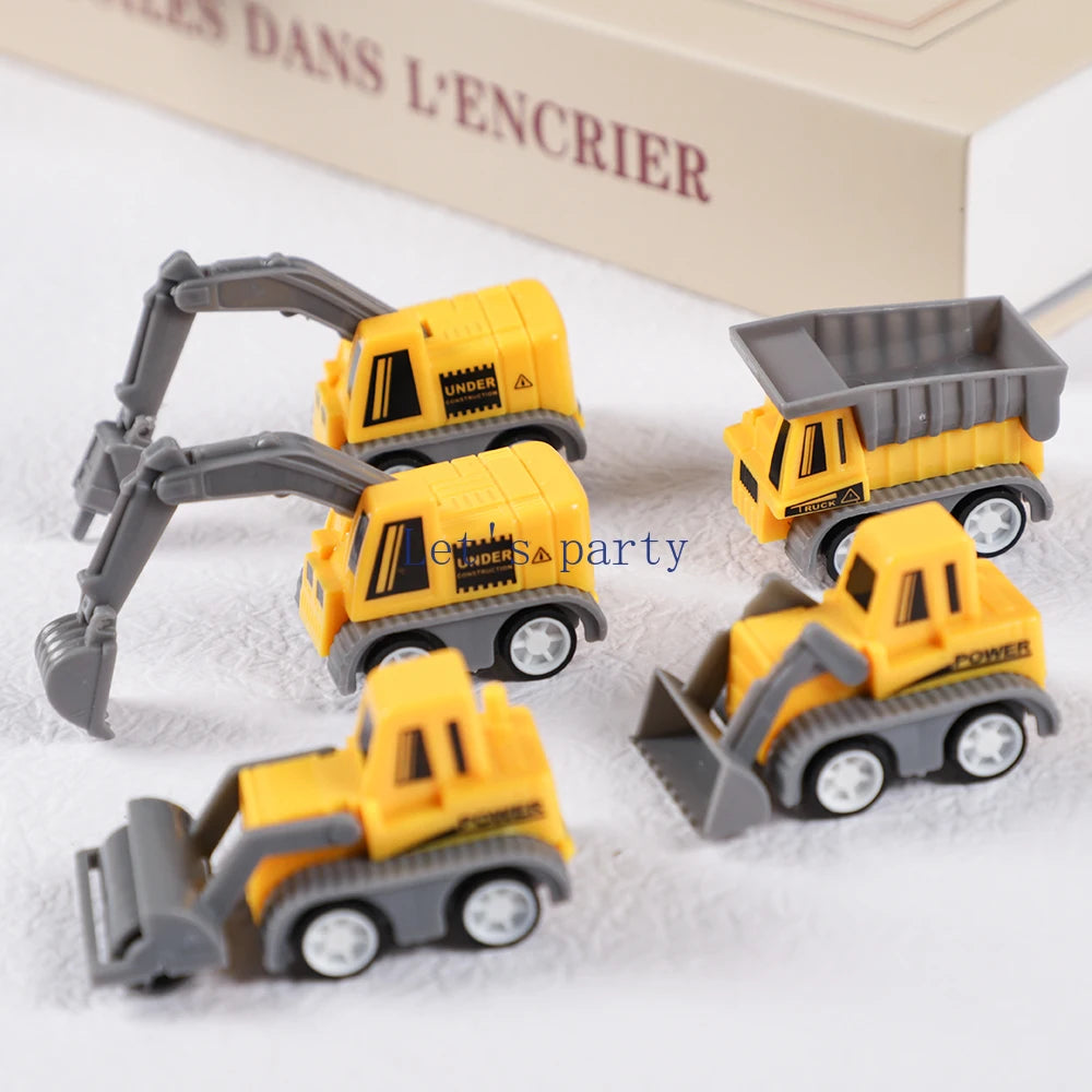 Mini Construction Pull-Back Vehicle Set (10pcs)
