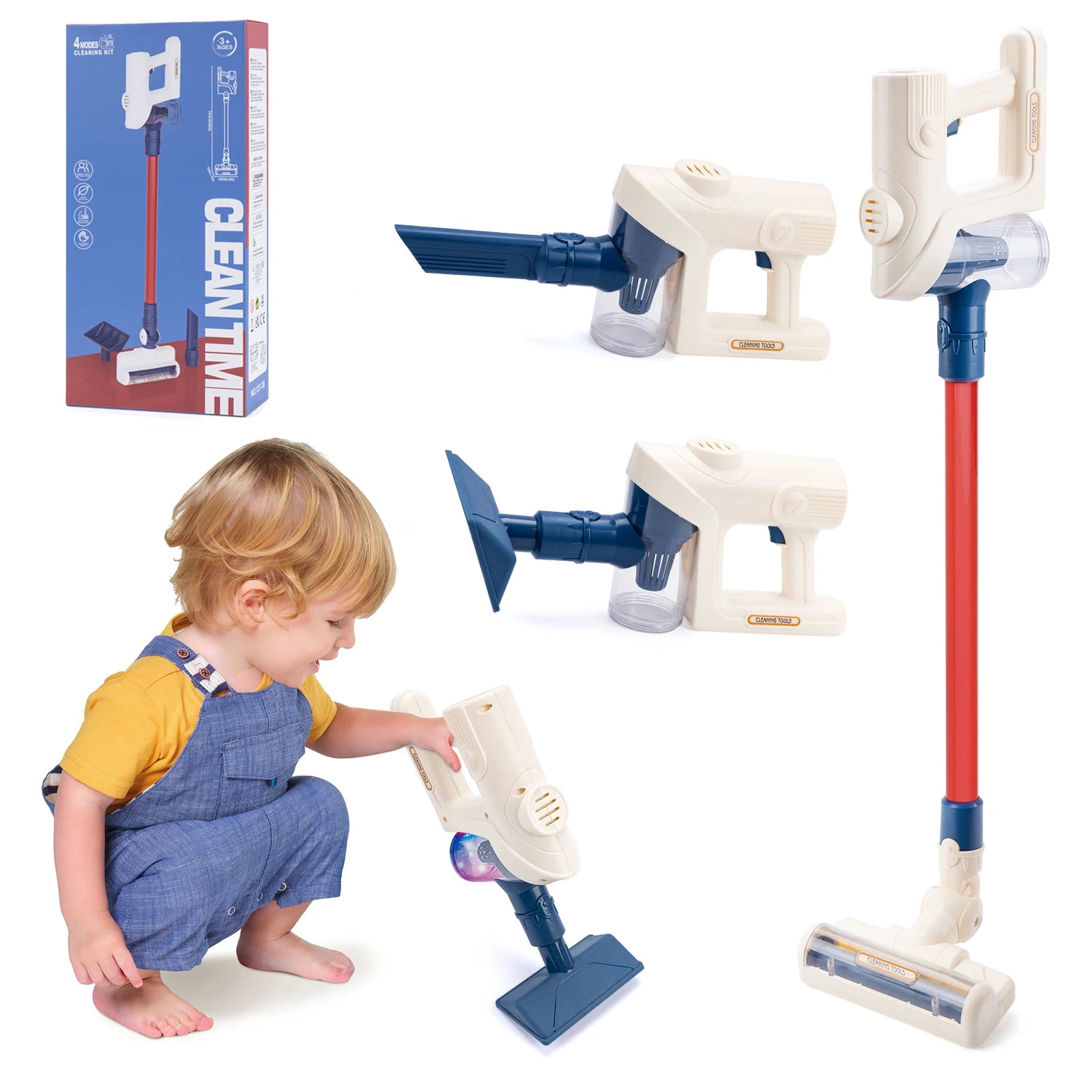 Kids Mini Electric Vacuum Cleaner Toy with Light & Music