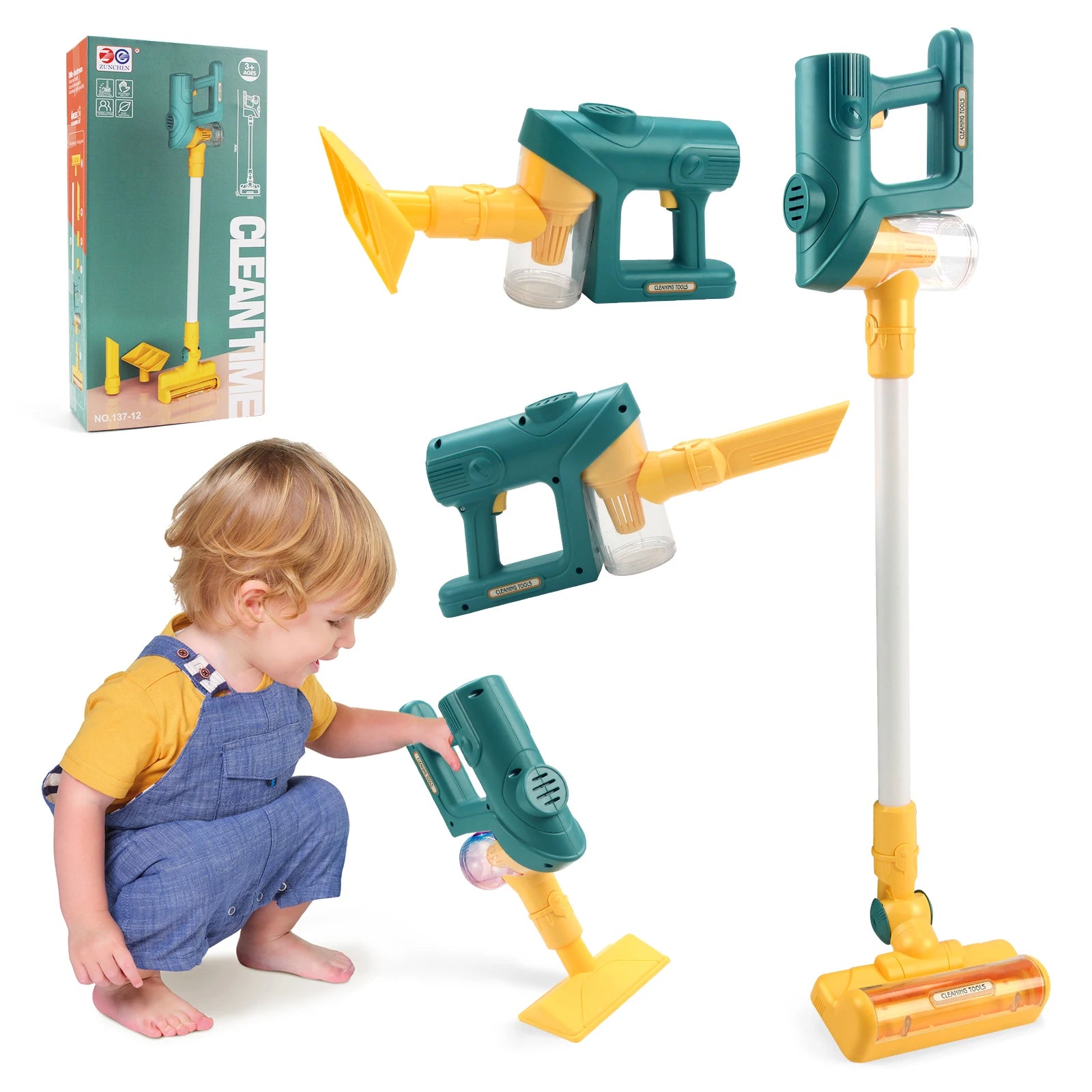 Kids Mini Electric Vacuum Cleaner Toy with Light & Music