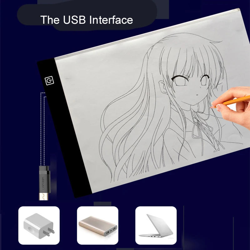 Kids LED Art Copy Drawing Tablet
