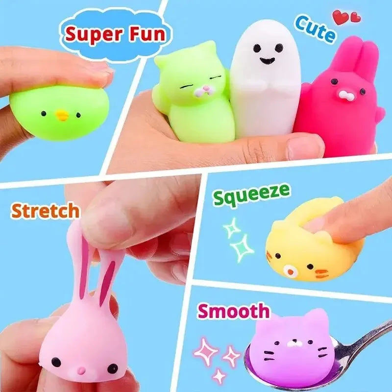 Mini Animal Squeeze Toy Set