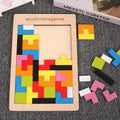 Colorful Wooden Tangram Puzzle Set for Kids