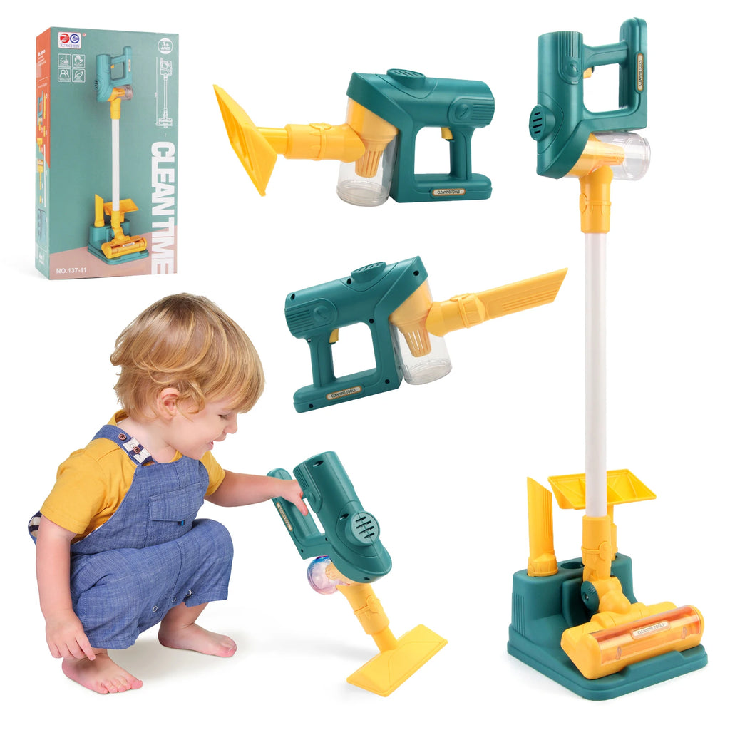 Kids Mini Electric Vacuum Cleaner Toy with Light & Music