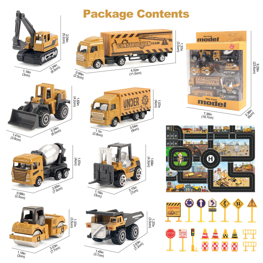 6-in-1 Engineering Truck Model Set