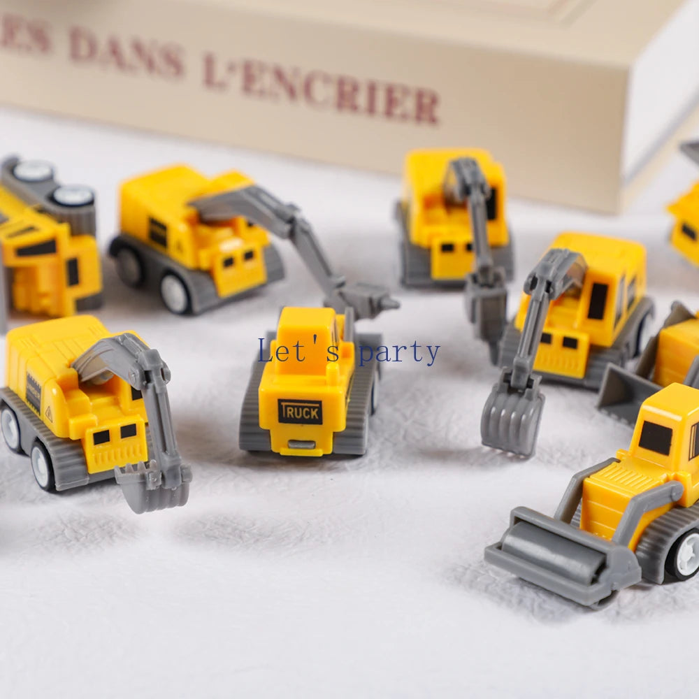 Mini Construction Pull-Back Vehicle Set (10pcs)