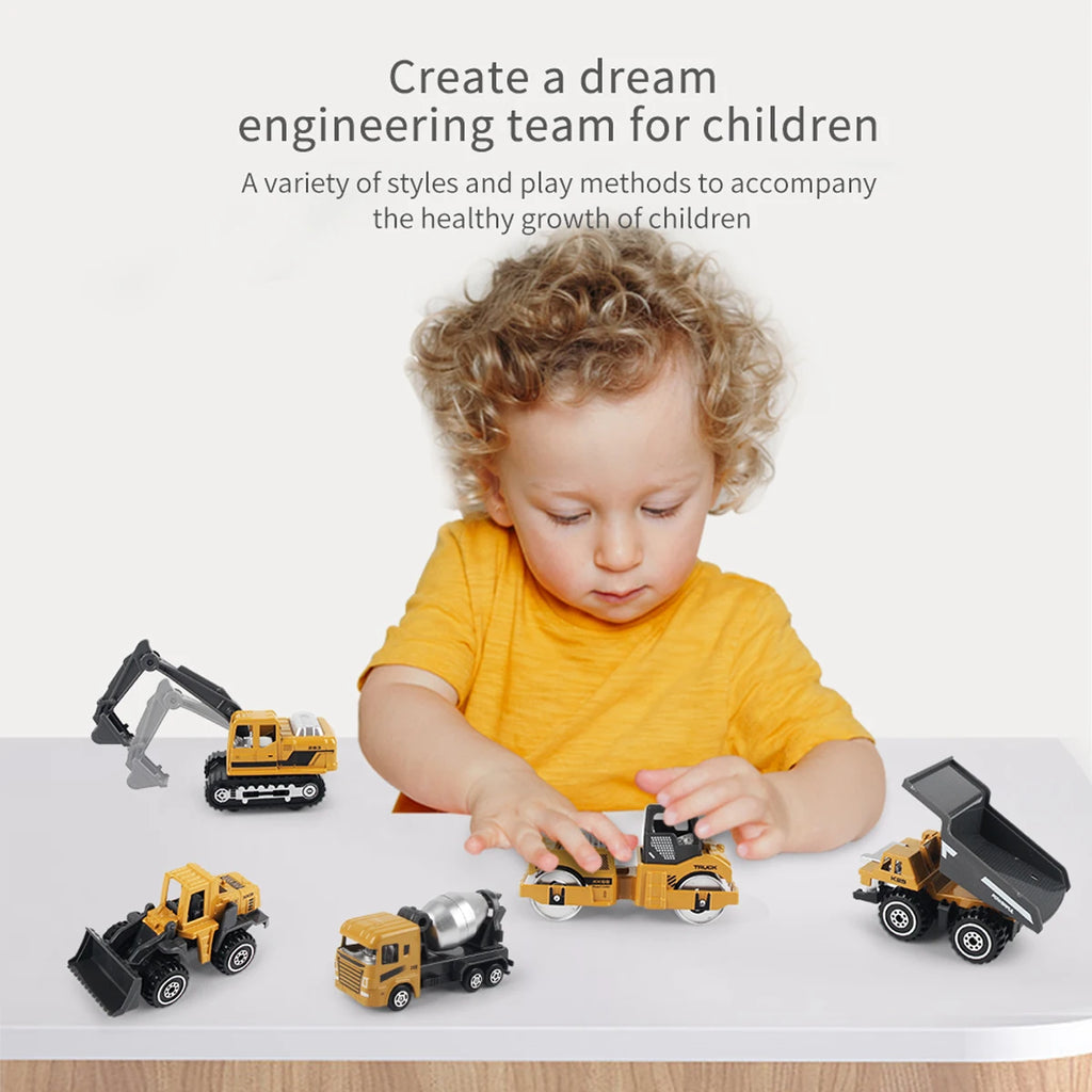 6-in-1 Engineering Truck Model Set