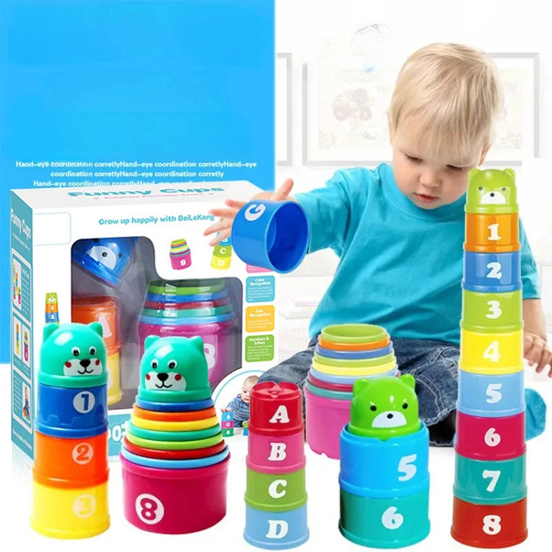 Kids Brain Response Stack Cup Battle Game